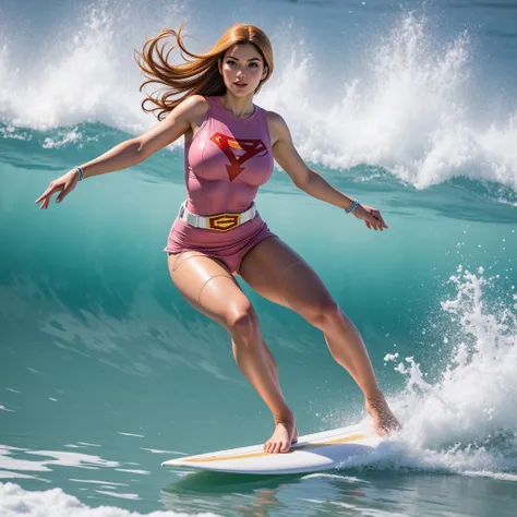 beautiful woman surfing, Hi3JTS, beach