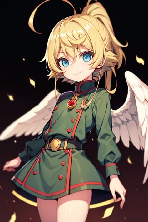 Tanya、girl、One person、small、small胸、、Wicked Smile、Highest quality、	angel costume