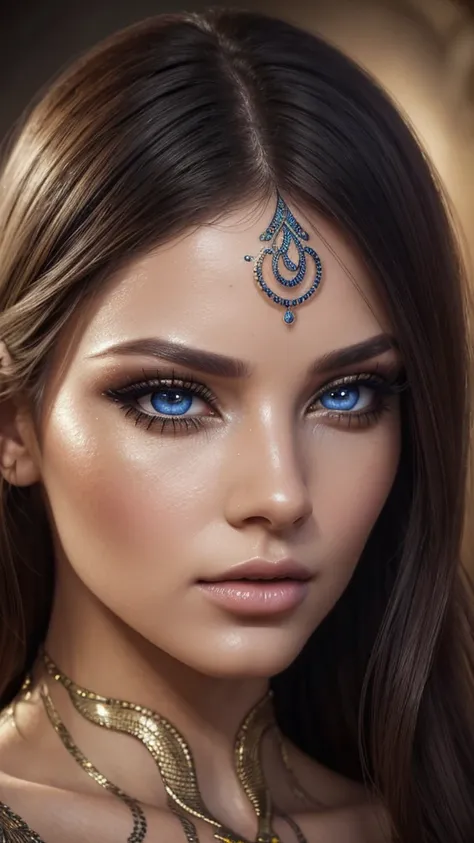 a beautiful half snake half human woman, detailed face, beautiful detailed eyes, beautiful detailed lips, extremely detailed eyes and face, long eyelashes, detailed intricate scales, detailed skin texture, highly detailed, 8k, best quality, masterpiece, ph...