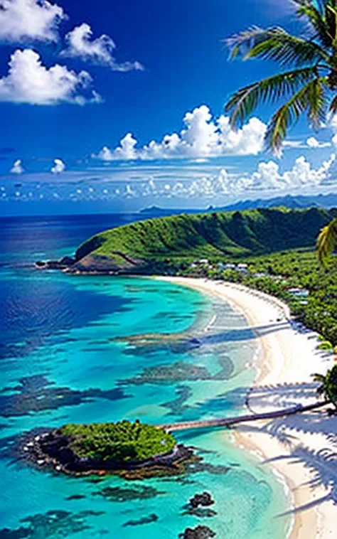 Tropical beach and crystal clear ocean views。Especially Hawaii and the Bahamas.。