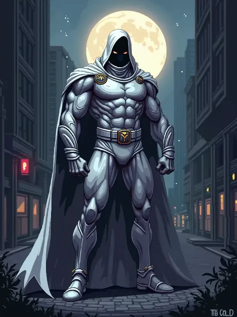 Moon Knight, Marvel Studios character, pixel art style