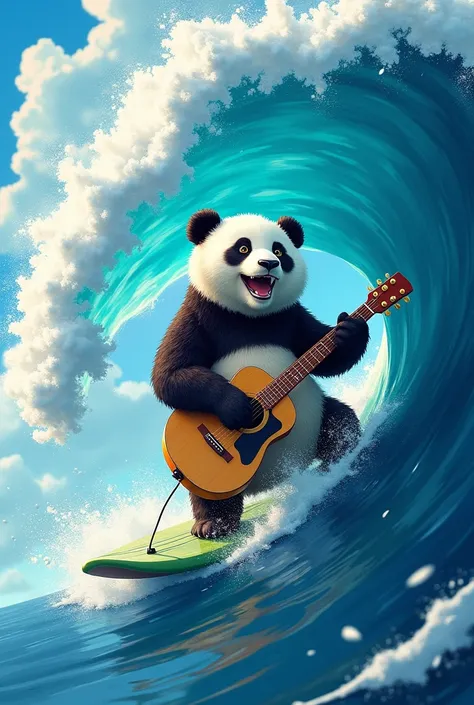 (anime), Panda is sung、The surfboard is bamboo green、Big Wave、Solar、Sung through big waves、