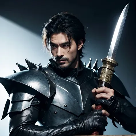 Holding a sword，Handsome Kaijia，Handsome man