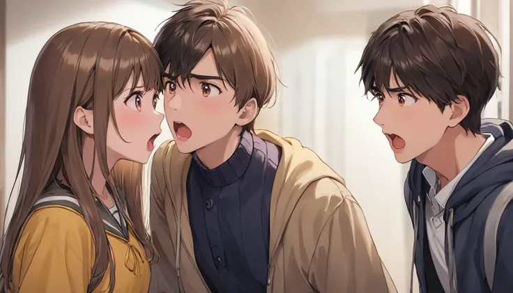 Shocked Hot college girl and poor handsome boy 
