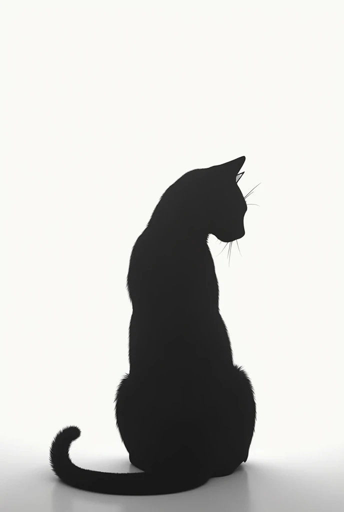 silhouette of a sitting cat