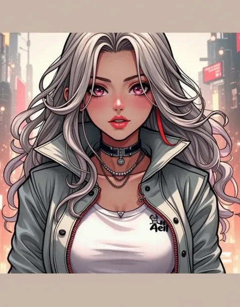 A bad ass anime girl, beautiful detailed eyes, beautiful detailed lips, extremely detailed face, long eyelashes, intricate details, highly detailed, cinematic lighting, dramatic shadows, neon cyberpunk city, dynamic pose, anime style, digital art, 8k, hype...