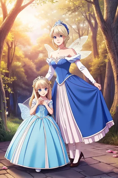 illustrations for the fairy tale Cinderella in anime style 