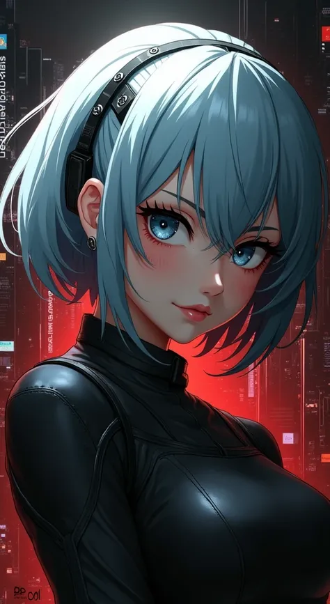 A bad ass anime girl, beautiful detailed eyes, beautiful detailed lips, extremely detailed face, long eyelashes, intricate details, highly detailed, cinematic lighting, dramatic shadows, neon cyberpunk city, dynamic pose, anime style, digital art, 8k, hype...