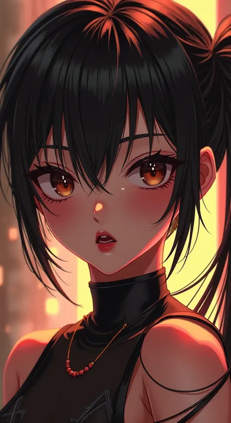 A bad ass anime girl, beautiful detailed eyes, beautiful detailed lips, extremely detailed face, long eyelashes, intricate details, highly detailed, cinematic lighting, dramatic shadows, neon cyberpunk city, dynamic pose, anime style, digital art, 8k, hype...