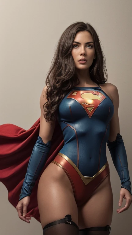 (the best quality),(masterpiece),(ultra detailed),(4k resolution),(extremely detailed) supergirl in bikini, mini sexy suit, , ly...