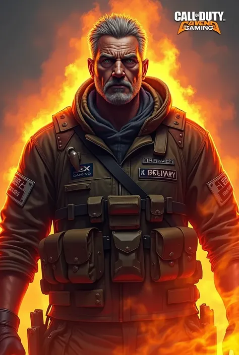 The character captain price of cod mobile with flames and the name of SNEYD GAMING