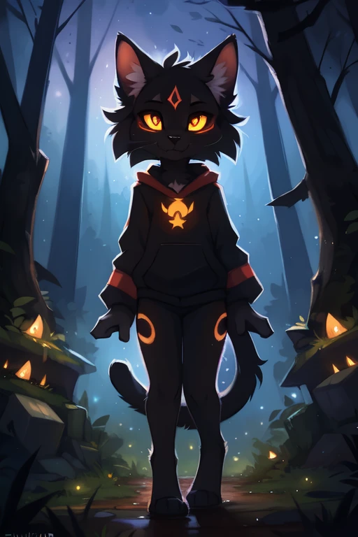 (((Forest, night, evil))), High quality, 8K, by kenket, by swaybat, by reysi, by Zackary911, by hyattlen, by teranen, by fumiko, by Pixelsketcher, by Bayard Wu, by Einshelm, by Kilinah, by Hioshiru, by fluff-kevlar, by Dimwitdog, Furry, Anthro, solo, ((bla...