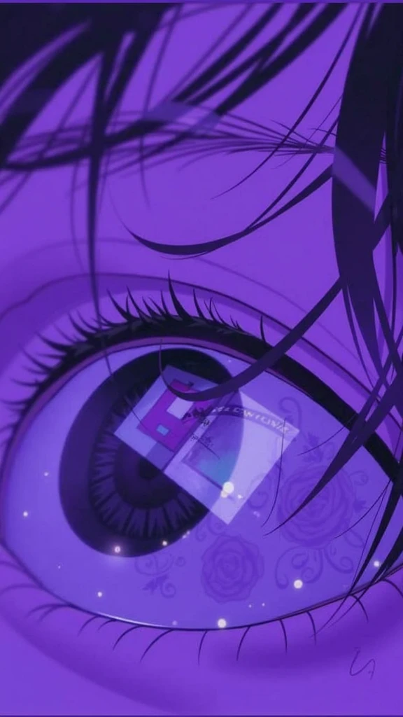 anime closeup shot of an eye