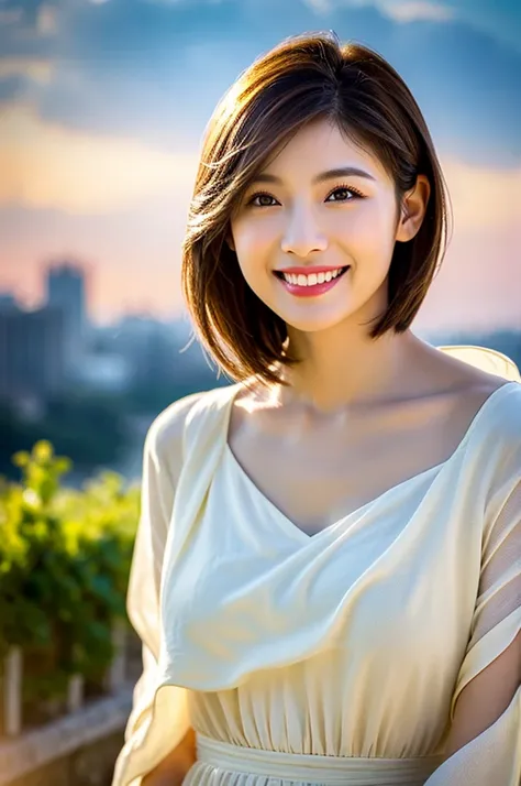 (Realistic, 超Realistic:1.4), 16K HDR, High resolution,((White Wine)),((Wine Glasses)),Happy smile、short hair,The best smile、Japanese actress,so beautiful(It looks like the real thing),dress、Slim couple、Model Couple、(Realistic, Intricate details:1.2), Amazi...