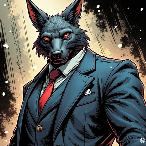 Anubis, black fur, anthromorph, black formal suit, serious expression, handsome, older male, white highlights, lookin at viewer, blushing, High resolution, masterpiece, Ultra high definition, high quality, First Person View, 