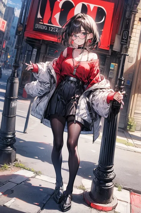 1 women, BREAK bare shoulders, collarbone, dress, long sleeves, off shoulder, off-shoulder dress, off-shoulder sweater, pantyhose, red sweater, sweater, sweater dress, thighs, long legs, big , skinny legs, anime cover, full body, nilou, niloudress, frilled...