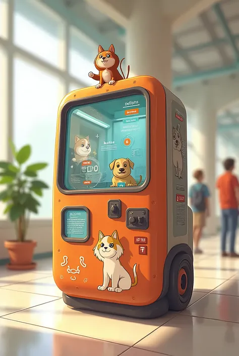 Sketch of a pet adoption machine 