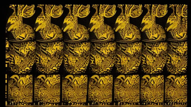 Autostereogram, stereogram, Yellow Image, animals