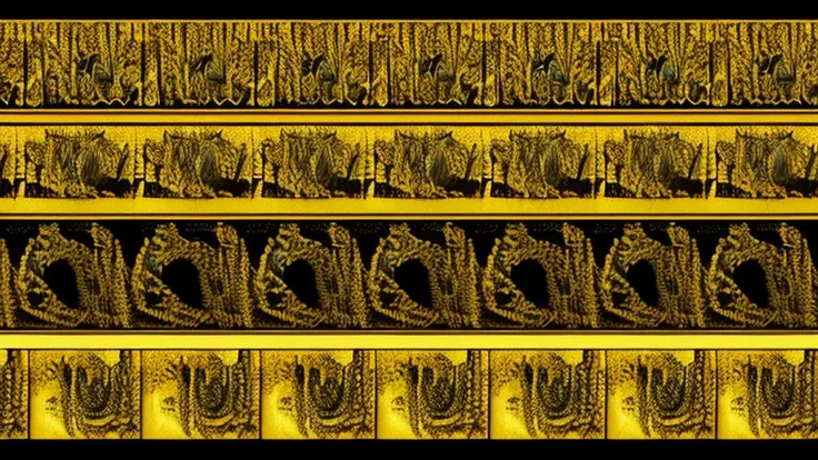 Autostereogram, stereogram, Yellow Image, animals