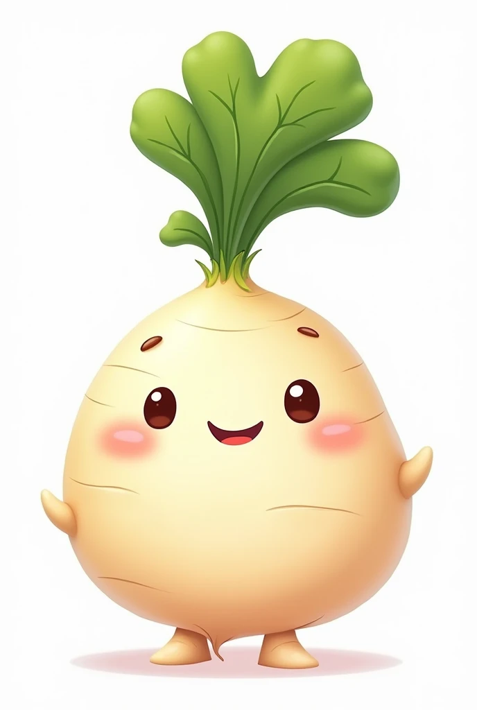 Turnip mascot。
Illustration。
Background Transparent