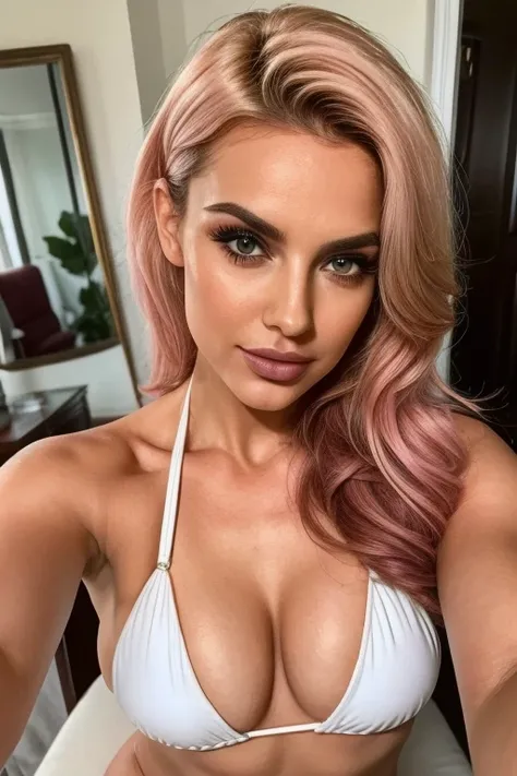 Arav woman in white bikini with pink hair poses for a selfie, Giorgia Meloni, 30 year old French woman, Neil Toroni, 30 year old woman, women in 30, women in 30, women in 40, Laura Lipton, Elena Massey, 3 , Victoria Gavrilenko, Simone Grace