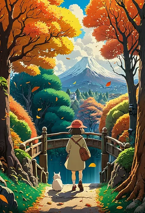 Autumn theme, by Studio Ghibli Style, Ghibli color, Miyazaki Hayao style.
best quality, masterpiece, intricate details, ultra-detailed