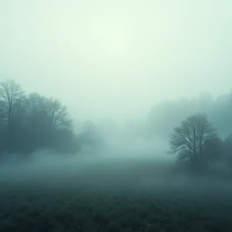 Outumn morning, a thin mist envelops the fields and forests, adding a mysterious atmosphere to the scenery. The colors are mainly composed of cool tones of the environment and milky white of mist, while the light and shadow are mainly composed of soft mist...