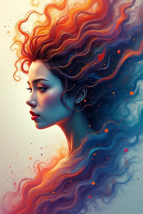 Capture the spirit of wind with liquid ink unfreezing into a whirlwind of pointilism, traversing a spectrum of multiple random colors, 4k concept art, extreme detail, intricate, luminescent glowing canvas, motion, dynamic, sharp glossy focus, create a perf...