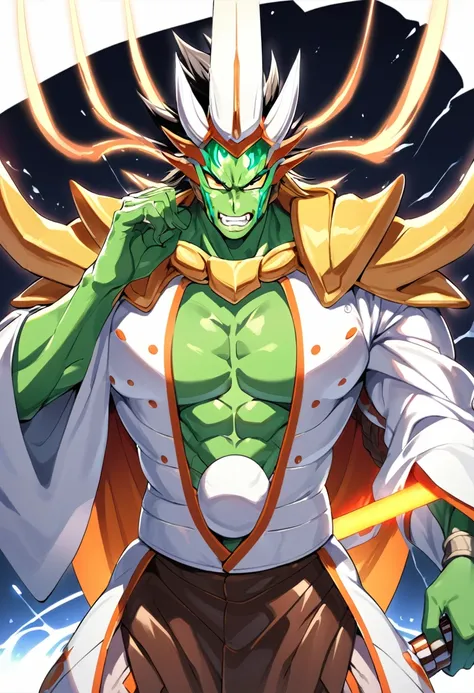 6th Division Captain - Cell - Dragon Ball Z: Cell would have a samurai-style appearance with green skin and leather clothing. His shikai, "Perfect Absorption", would be a sword that could absorb the energy of his enemies. His bankai, "Perfect Form", would ...