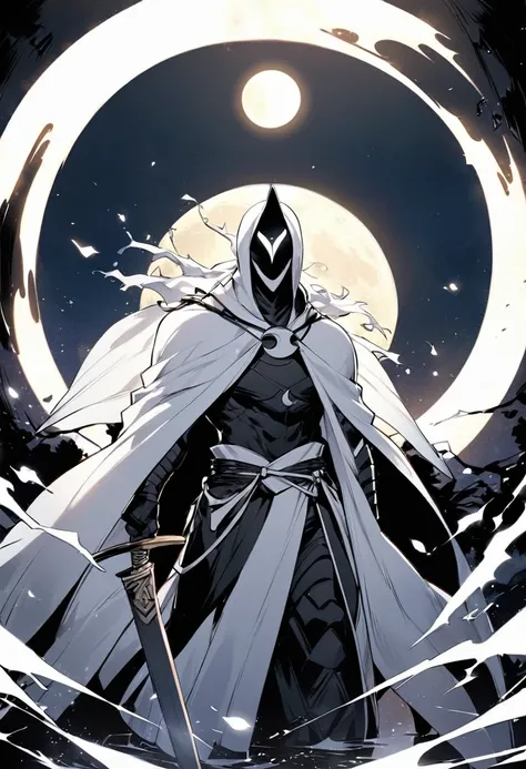 Captain of the 7th Division - Moon Knight - Marvel Comics: Moon Knight would have a samurai-style appearance with a white cloak and a crescent moon mask. His shikai, "Crescent Moon", would be a sword that could create illusions and manipulate moonlight. Hi...