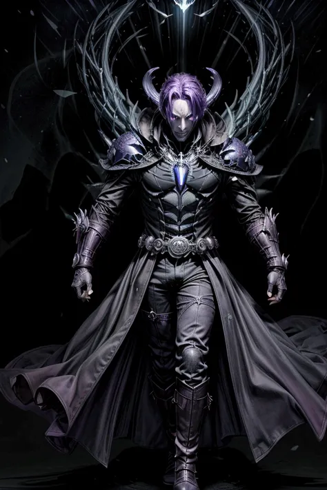 Shadow Monarch (Intermediate Power)

Prompt: (Hyper-realistic) Sung Jinwoo in his Shadow Monarch form, wearing a black trench coat that flows as if alive, with glowing purple energy radiating from his body. His eyes burn with intensity, and shadows swirl a...