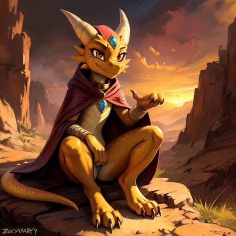 (((by zackary911, by kenket, by kilinah))), solo female, bright gold skin, gold scales, (((gold kobold)), (detailed gold kobold)...