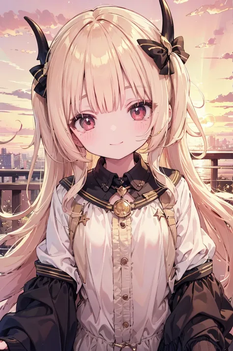 absurd, absolute resolution, incredibly absurd, super high quality, super detailed, official art, unity 8k wall, masterpiece
BREAK
One , innocent, little devil, small and young toddler, blush,  cute smile ,((sex under a golden sky))、cute face, naked