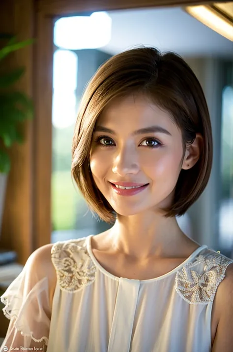 ((White Wine)),((Wine Glasses)),(Realistic, 超Realistic:1.4), 16K HDR, High resolution,((White Wine)),((Wine Glasses)),Happy smile、short hair,The best smile、Japanese actress,so beautiful(It looks like the real thing),dress、Slim couple、Model Couple、(Realisti...