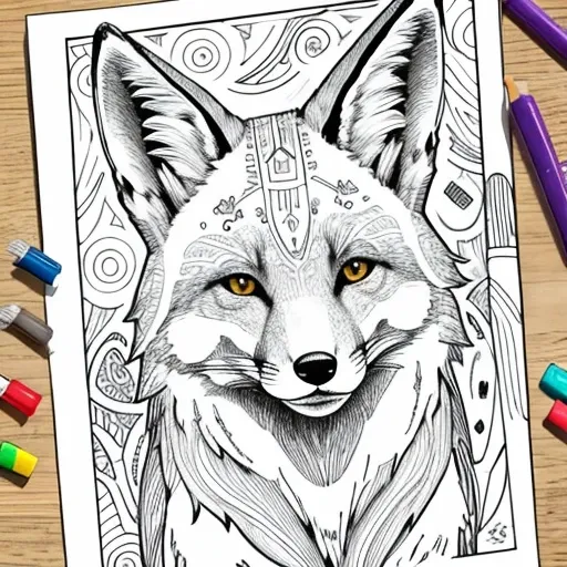 fox、coloring book