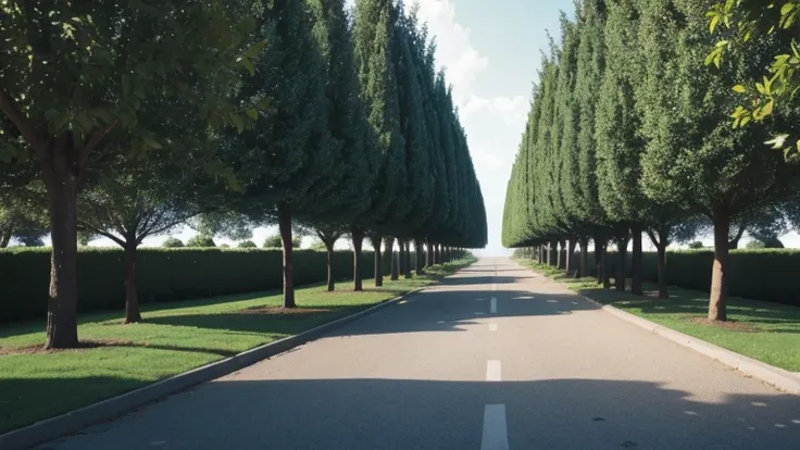 Autostereogram, stereogram, Trees in a row