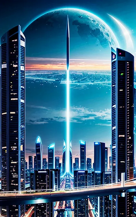 Beautiful city of the future。