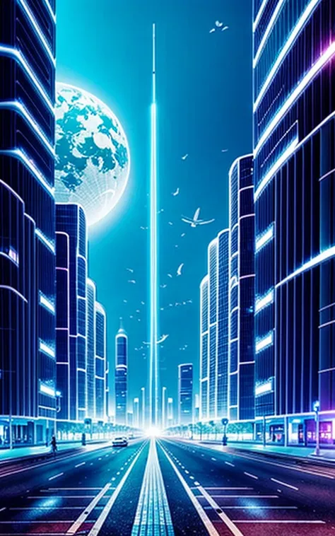 Beautiful city of the future。