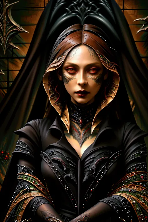 arafed, dark fantasy art, gothic art, (masterpiece: 1.5), full body best details, highly detailed, best quality, highres, a picture of a vampire waiting in a bar, full body portrait of a vampire, female(Masterpiece, best quality: 1.6), ultra feminine (intr...