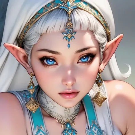 a beautiful and graceful elf princess, innocent and delicate but also bold and intelligent, from the legend of zelda game, 1girl...