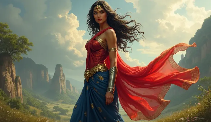 Wonder women in saree