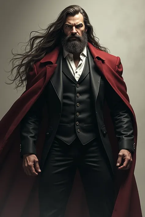 strong gentleman long hair 