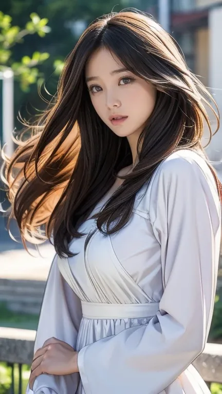 Beautiful long hair, , Beautiful Eyes, Ultra-high resolution, , Slender body line, ((Narrow waist:1.2)), (Japanese Idols, baby face, beautiful girl), (Perfect Anatomy:1.2), Beautiful breasts, (Best Quality、Best Quality、masterpiece、Ultra-high resolution、rea...