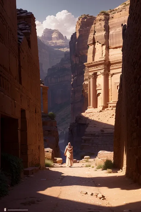 Monochromatic, Petra, jordan, landscape. Inspired by Alois Arnegger. Fantasy Painting. Rich. Polished. Golden. Evening shadows. Impressive Asperitas, Chiaroscuro. Dusk. Dramatic lighting, Romanticism, chiaroscuro, super detail