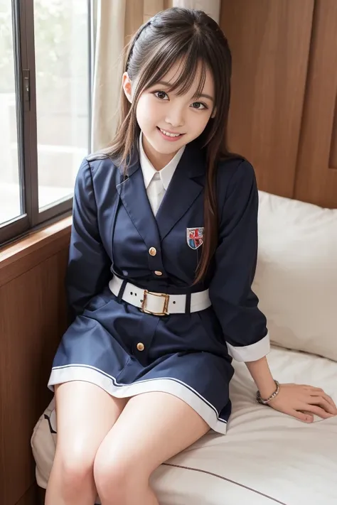 high quality masterpiece, 8k, , japanese girls, raw photos, absurd, winner portrait smile face, 笑face, alone, uniform, summer cl...