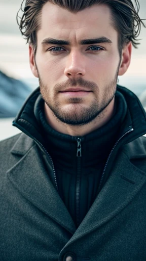 A handsome Icelander with a focus on the face.