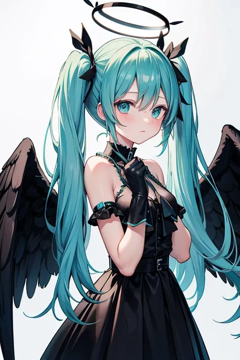 Hatsune Miku　Black angel wings　Black angel halo