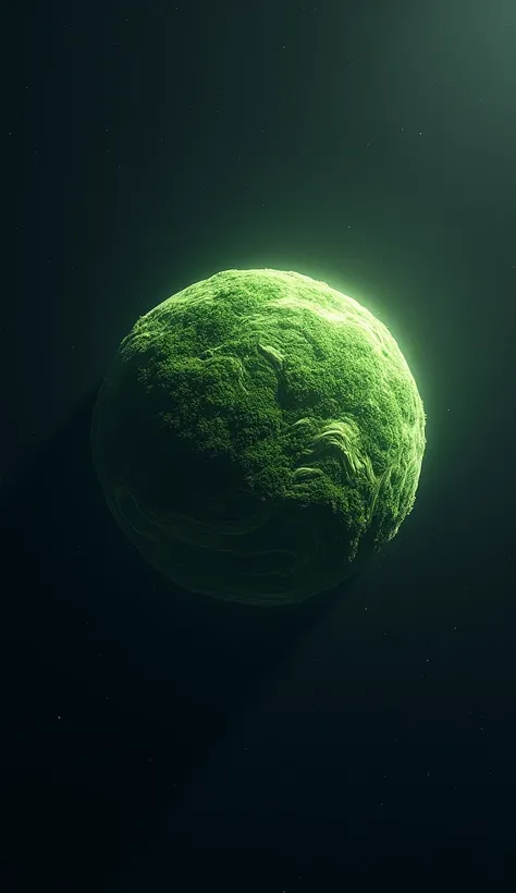 Green planet seen from space 