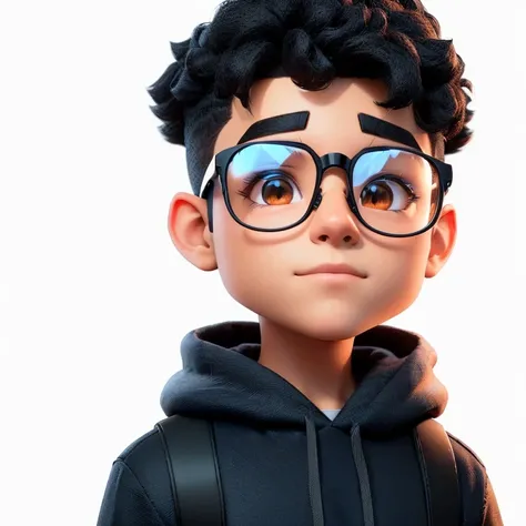 a close up of a cartoon boy wearing glasses and a hoodie white, small character. unreal engine 5, 8k portrait render, 3d character, 3 d character, stylized character, 3 d character render, stylized 3 d, 3 d render stylized, 3d character realistic, 3 d char...