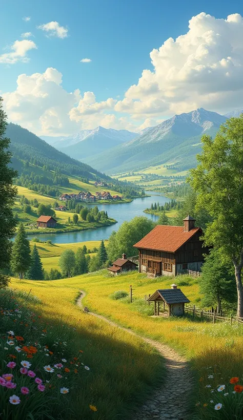 Beautiful  scenery  Rural  Russia 